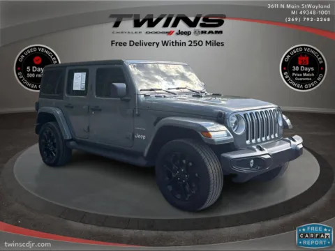 Gray 2021 Jeep Wrangler 4xe Unlimited Sahara for sale in Wayland, MI