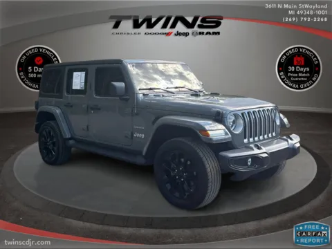 Gray 2021 Jeep Wrangler 4xe Unlimited Sahara for sale in Wayland, MI