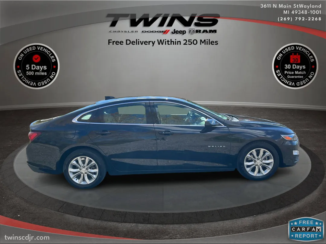 Black 2021 Chevrolet Malibu LT for sale in Wayland, MI