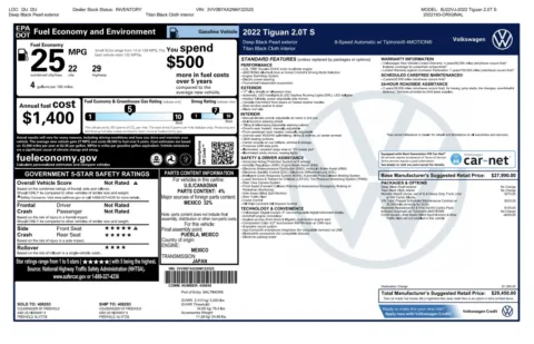More photos of 2022 Volkswagen Tiguan S at Twins Chrysler Dodge Jeep Ram, MI