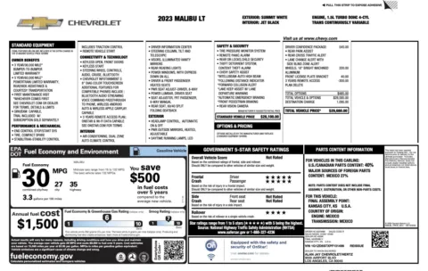 More photos of 2023 Chevrolet Malibu LT at Twins Chrysler Dodge Jeep Ram, MI