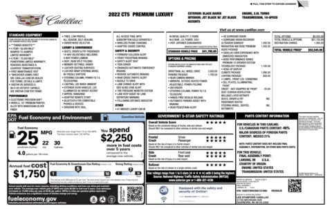 More photos of 2022 Cadillac CT5 Premium Luxury at Twins Chrysler Dodge Jeep Ram, MI