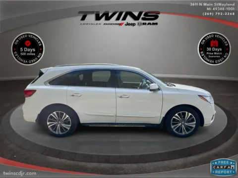 White 2017 Acura MDX w/Advance Pkg for sale in Wayland, MI