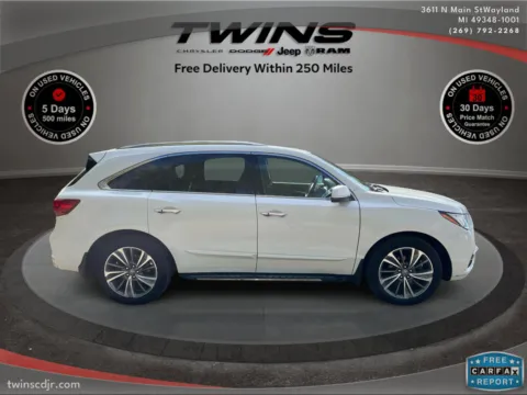 White 2017 Acura MDX w/Advance Pkg for sale in Wayland, MI