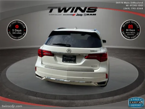 Another view of 2017 Acura MDX w/Advance Pkg for sale in Wayland, MI at Twins Chrysler Dodge Jeep Ram
