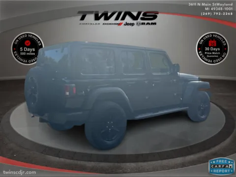 Another view of 2021 Jeep Wrangler Unlimited Sahara Altitude for sale in Wayland, MI at Twins Chrysler Dodge Jeep Ram
