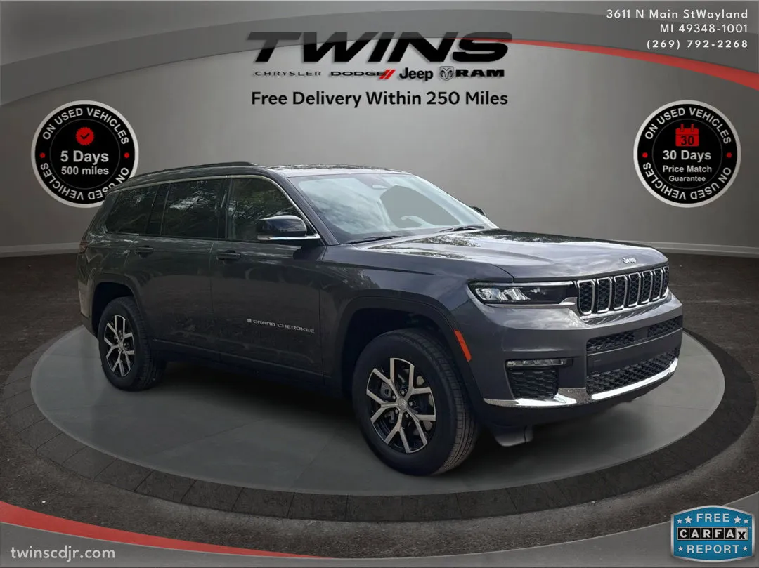 Gray 2025 Jeep Grand Cherokee L Limited for sale in Wayland, MI