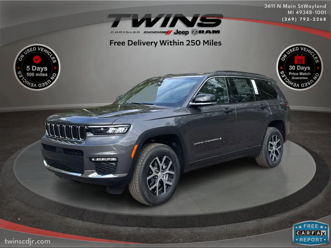 Gray 2025 Jeep Grand Cherokee L Limited for sale in Wayland, MI
