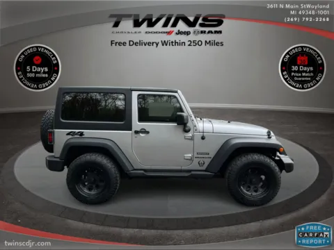 Silver 2015 Jeep Wrangler Sport for sale in Wayland, MI