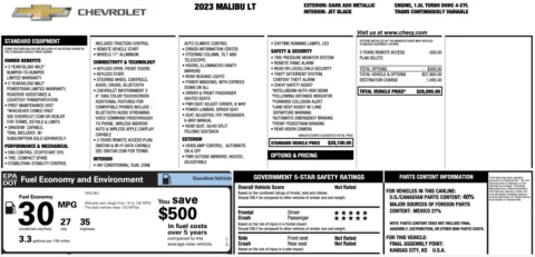 More photos of 2023 Chevrolet Malibu LT at Twins Chrysler Dodge Jeep Ram, MI