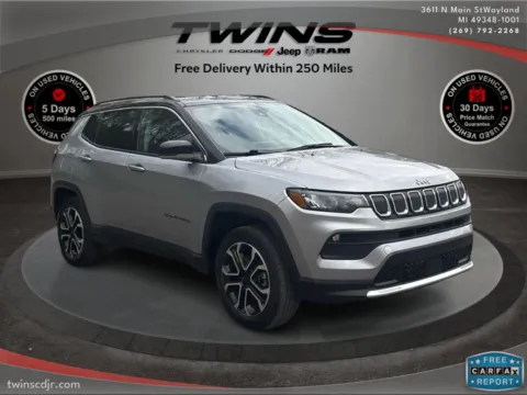 Silver 2022 Jeep Compass Limited for sale in Wayland, MI