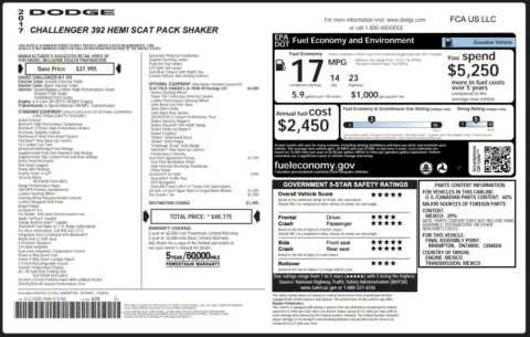 More photos of 2017 Dodge Challenger 392 Hemi Scat Pack Shaker at Twins Chrysler Dodge Jeep Ram, MI