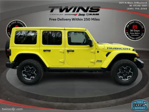 Photos of 2023 Jeep Wrangler 4xe Rubicon for sale in Wayland, MI at Twins Chrysler Dodge Jeep Ram