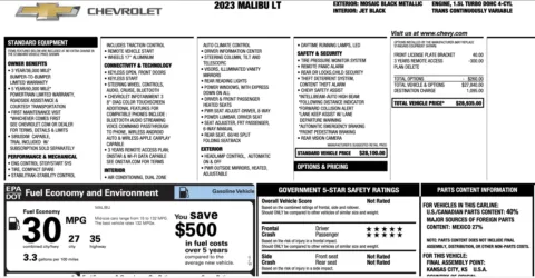 More photos of 2023 Chevrolet Malibu LT at Twins Chrysler Dodge Jeep Ram, MI