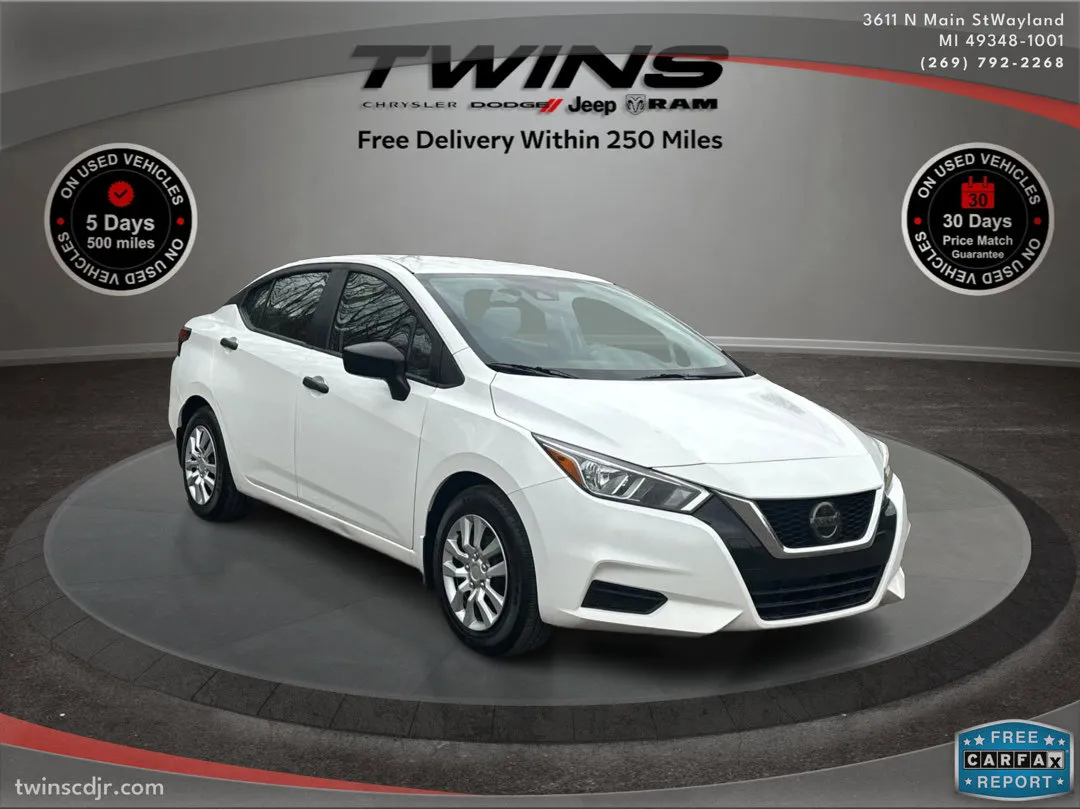 White 2021 Nissan Versa S for sale in Wayland, MI