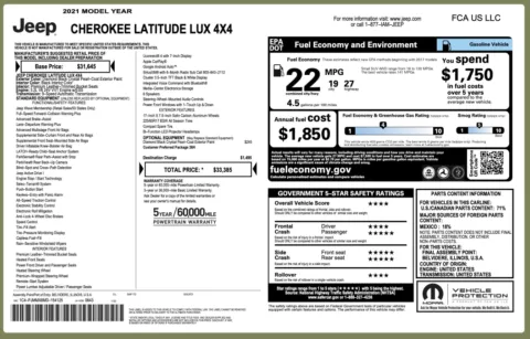 More photos of 2021 Jeep Cherokee Latitude Lux at Twins Chrysler Dodge Jeep Ram, MI