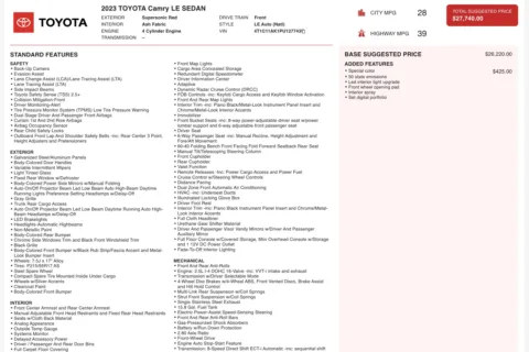 More photos of 2023 Toyota Camry LE at Twins Chrysler Dodge Jeep Ram, MI