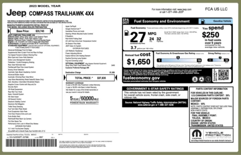 More photos of 2023 Jeep Compass Trailhawk at Twins Chrysler Dodge Jeep Ram, MI