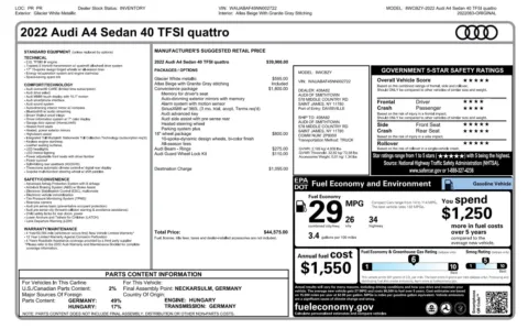 More photos of 2022 Audi A4 Sedan Premium at Twins Chrysler Dodge Jeep Ram, MI