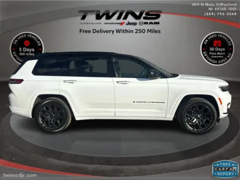 Photos of 2025 Jeep Grand Cherokee L Summit for sale in Wayland, MI at Twins Chrysler Dodge Jeep Ram