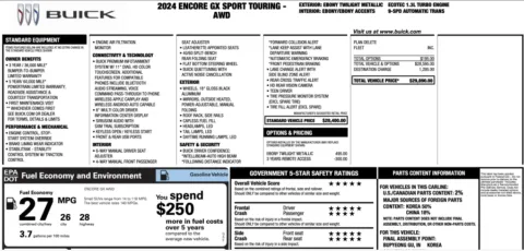 More photos of 2024 Buick Encore GX Sport Touring at Twins Chrysler Dodge Jeep Ram, MI