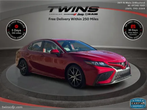 Red 2021 Toyota Camry SE for sale in Wayland, MI