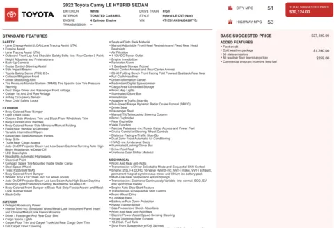 More photos of 2022 Toyota Camry Hybrid LE at Twins Chrysler Dodge Jeep Ram, MI