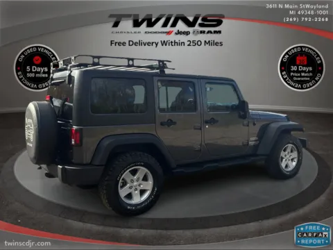 Another view of 2017 Jeep Wrangler Unlimited Sport for sale in Wayland, MI at Twins Chrysler Dodge Jeep Ram