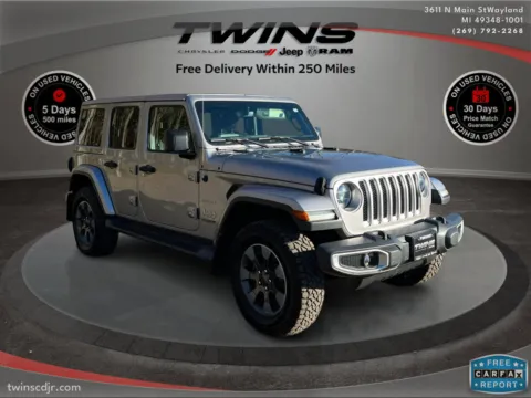 Silver 2018 Jeep Wrangler Unlimited Sahara for sale in Wayland, MI
