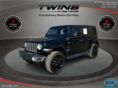 Black 2021 Jeep Wrangler 4xe Unlimited Sahara for sale in Wayland, MI