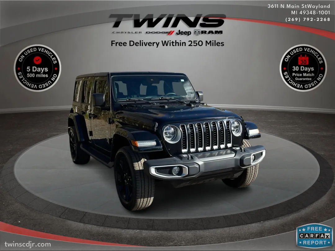 Black 2021 Jeep Wrangler 4xe Unlimited Sahara for sale in Wayland, MI