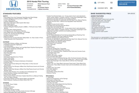 More photos of 2019 Honda Pilot Touring 8-Passenger at Twins Chrysler Dodge Jeep Ram, MI