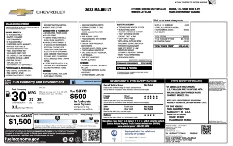 More photos of 2023 Chevrolet Malibu LT at Twins Chrysler Dodge Jeep Ram, MI