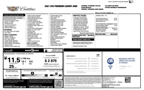 More photos of 2021 Cadillac XT6 Premium Luxury at Twins Chrysler Dodge Jeep Ram, MI