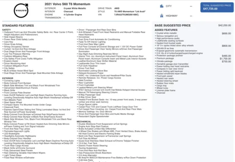 More photos of 2021 Volvo S60 Momentum at Twins Chrysler Dodge Jeep Ram, MI