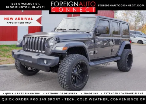 Gray 2018 Jeep Wrangler Unlimited Sport S for sale in Bloomington, IN