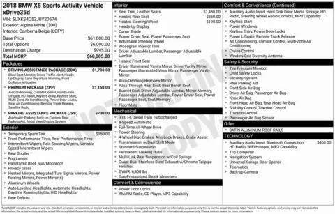 Photos of 2018 BMW X5 xDrive35d for sale in Bloomington, IN at Foreign Auto Connect