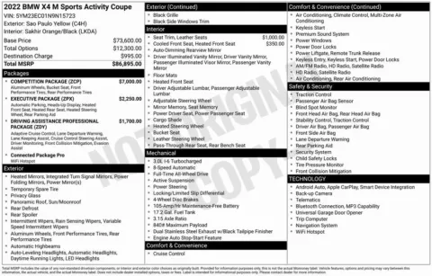 Photos of 2022 BMW X4 M Competition for sale in Bloomington, IN at Foreign Auto Connect