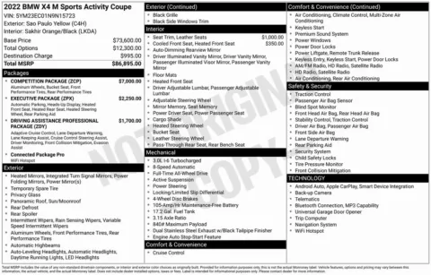 Photos of 2022 BMW X4 M for sale in Bloomington, IN at Foreign Auto Connect