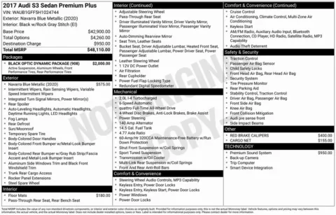 Photos of 2017 Audi S3 2.0T Premium Plus for sale in Bloomington, IN at Foreign Auto Connect