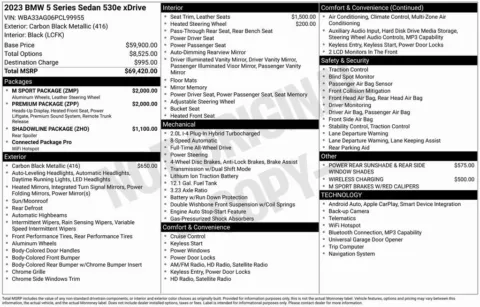 Photos of 2023 BMW 5 Series 530e iPerformance for sale in Bloomington, IN at Foreign Auto Connect