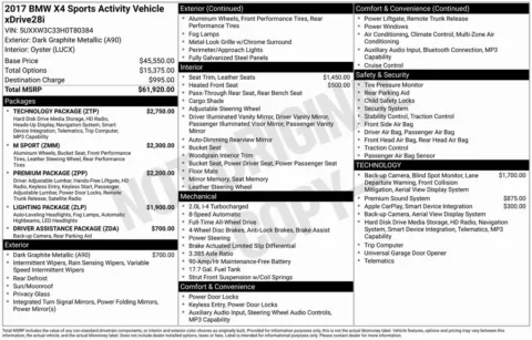 Photos of 2017 BMW X4 xDrive28i for sale in Bloomington, IN at Foreign Auto Connect