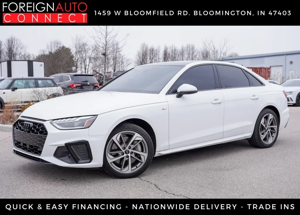 White 2021 Audi A4 45 S line Premium Plus for sale in Bloomington, IN