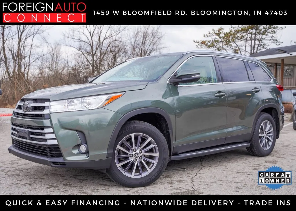 Green 2019 Toyota Highlander XLE for sale in Bloomington, IN