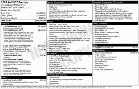 Photos of 2020 Audi SQ7 Prestige for sale in Bloomington, IN at Foreign Auto Connect