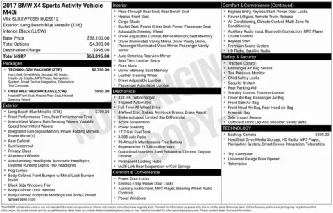 Photos of 2017 BMW X4 M40i for sale in Bloomington, IN at Foreign Auto Connect