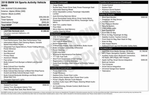 Photos of 2018 BMW X4 M40i for sale in Bloomington, IN at Foreign Auto Connect