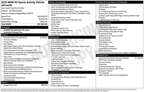 Photos of 2020 BMW X3 xDrive30i for sale in Bloomington, IN at Foreign Auto Connect