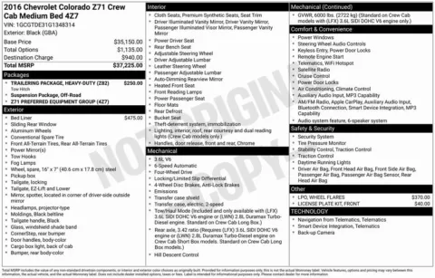 Another view of 2016 Chevrolet Colorado Z71 for sale in Bloomington, IN at Foreign Auto Connect