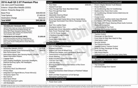 Blue 2016 Audi Q5 2.0T Premium Plus for sale in Bloomington, IN